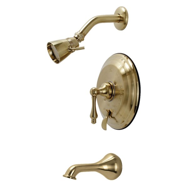 Kingston Brass KB36370AL Tub and Shower Faucet, Brushed Brass KB36370AL